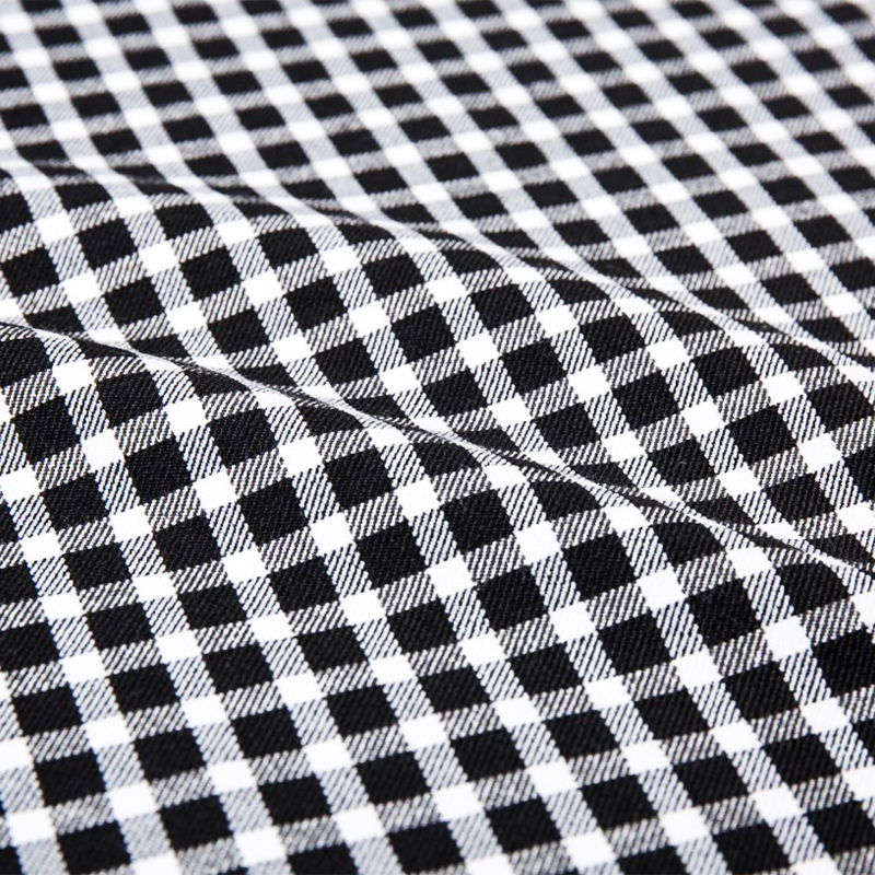 원사 염색 체크 Bengaline Fabric